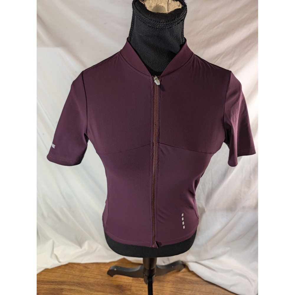 La Passione Burgundy Grace Jersey Size M Womans Full Zip